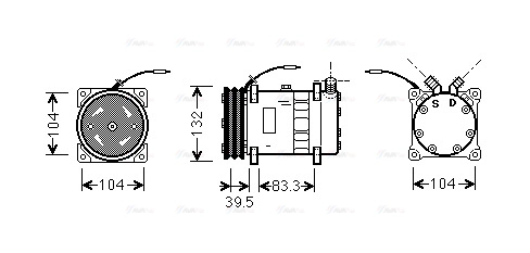 Compressor, air conditioning (UVAK048)