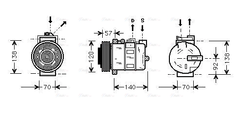 Compressor, air conditioning (AUAK056)