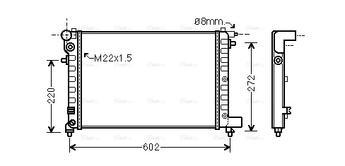 Radiator, engine cooling (CNA2120)