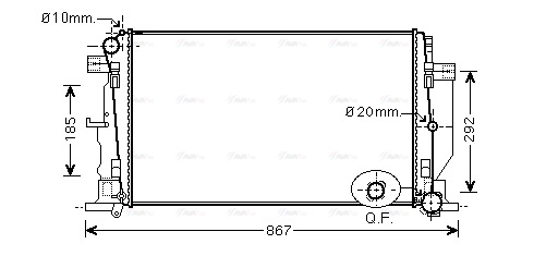 Radiator, engine cooling (VN2279)