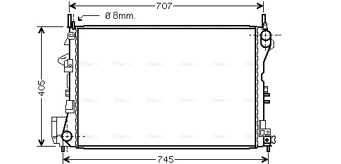 Radiator, engine cooling (OL2339)