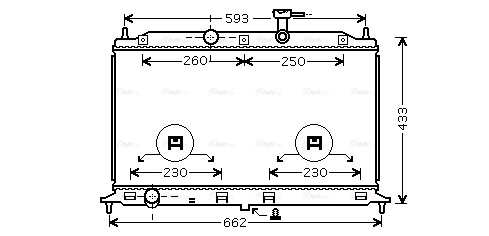 Radiator, engine cooling (KAA2077)