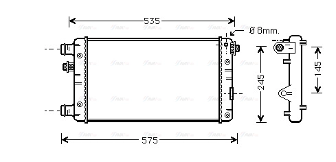 Radiator, engine cooling (FTA2239)