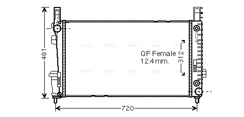 Radiator, engine cooling (MSA2364)