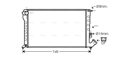 Radiator, engine cooling (CNA2194)