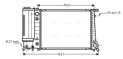Radiator, engine cooling (BW2084)