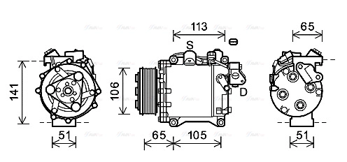 Compressor, air conditioning (HDAK263)