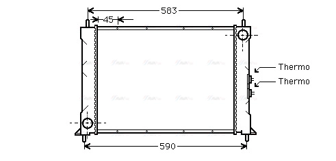 Radiator, engine cooling (AU2068)