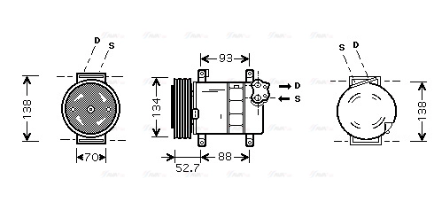 Compressor, air conditioning (FTK088)