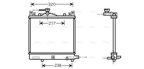 Radiator, engine cooling (SZA2057)