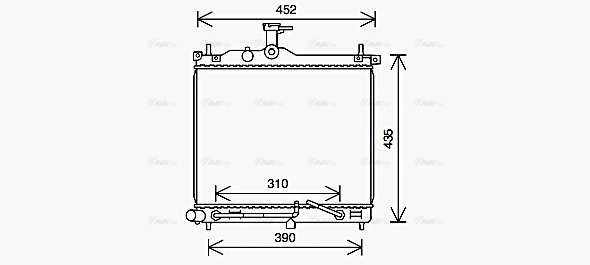 Radiator, engine cooling (HY2453)