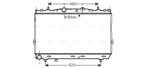 Radiator, engine cooling (HY2187)