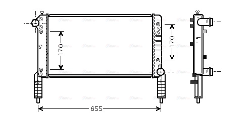 Radiator, engine cooling (FT2264)