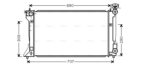 Radiator, engine cooling (TO2332)