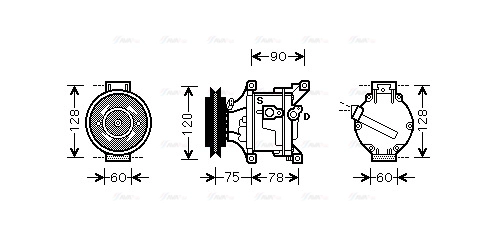 Compressor, air conditioning (KBAK001)