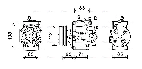 Compressor, air conditioning (HDK302)