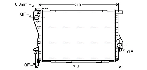 Radiator, engine cooling (BWA2301)
