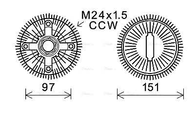Clutch, radiator fan (BWC392)