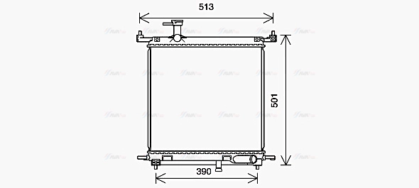 Radiator, engine cooling (DN2435)