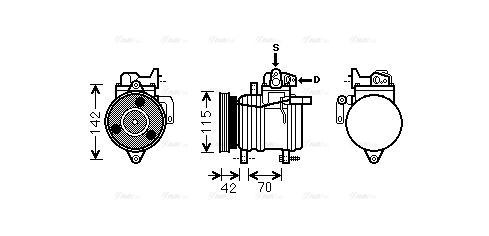 Compressor, air conditioning (KAK121)