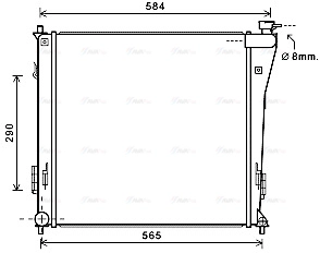 Radiator, engine cooling (HY2303)