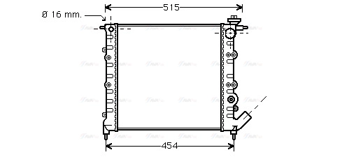 Radiator, engine cooling (RT2041)