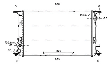 Radiator, engine cooling (AI2328)