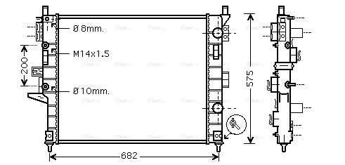 Radiator, engine cooling (MSA2331)
