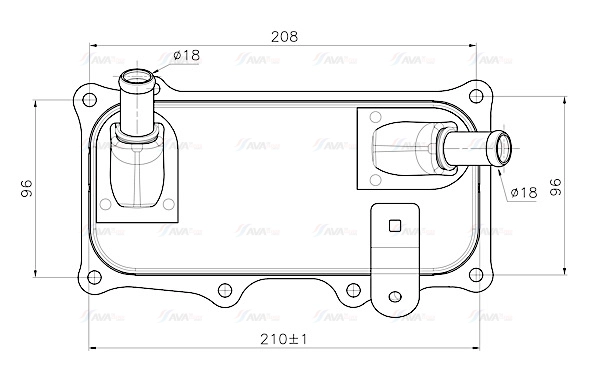 Oil Cooler, engine oil (PR3100)