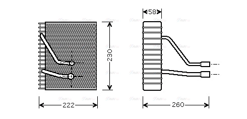 Evaporator, air conditioning (FDV330)