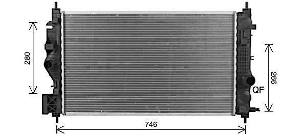 Radiator, engine cooling (OL2701)
