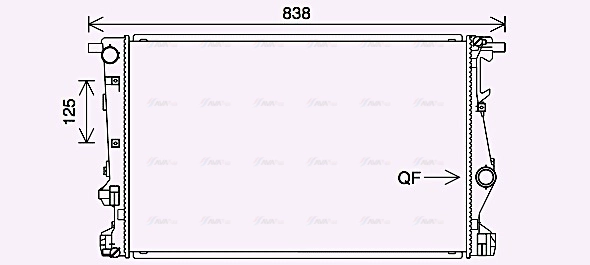 Radiator, engine cooling (JE2075)
