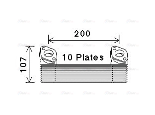 Oil Cooler, engine oil (MN3091)