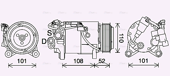 Compressor, air conditioning (BWAK567)
