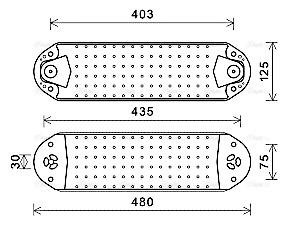 Oil Cooler, engine oil (VL3074)