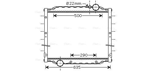 Radiator, engine cooling (MN2045)