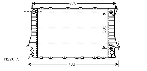 Radiator, engine cooling (AIA2084)