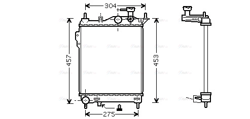 Radiator, engine cooling (HYA2099)