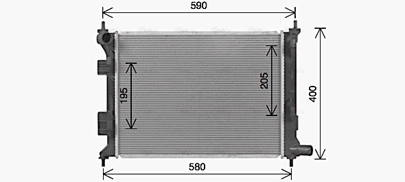 Radiator, engine cooling (HY2492)