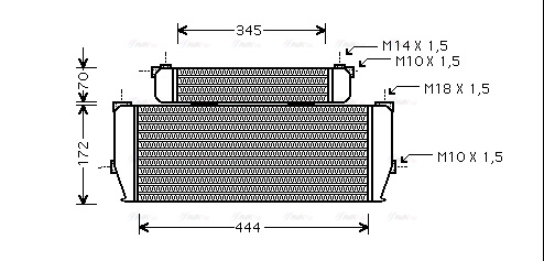 Oil Cooler, engine oil (DZ3009)