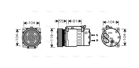 Compressor, air conditioning (VNK270)
