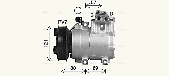 Compressor, air conditioning (HYK593)