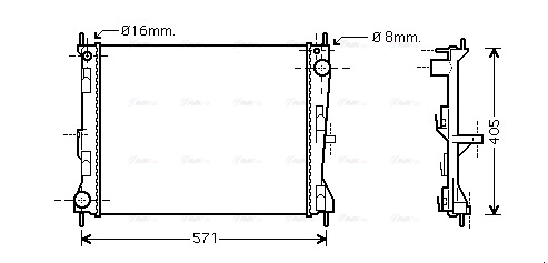 Radiator, engine cooling (DN2235)