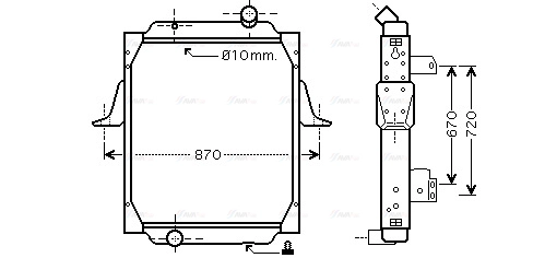 Radiator, engine cooling (RE2067)