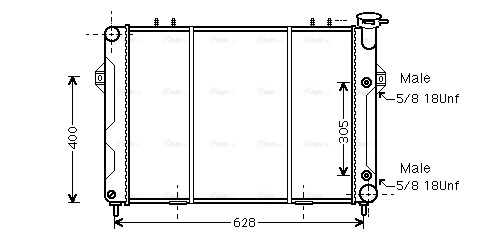 Radiator, engine cooling (JE2007)