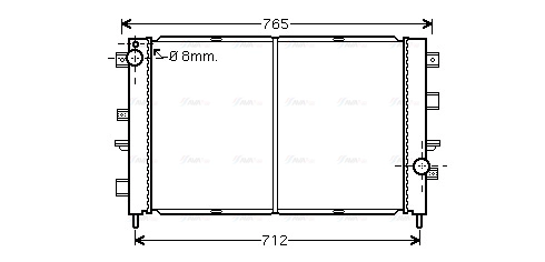 Radiator, engine cooling (AU2175)