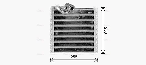 Evaporator, air conditioning (RTV668)