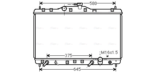 Radiator, engine cooling (HD2074)