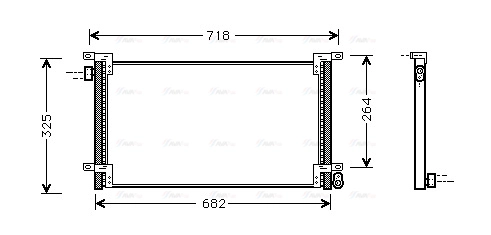 Condenser, air conditioning (IVA5044)