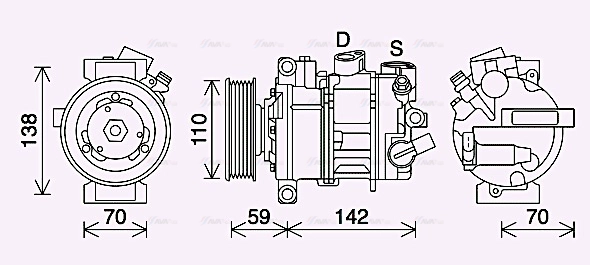 Compressor, air conditioning (VNAK401)